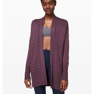 LULULEMON Graceful Embrace Wrap Arctic Plum Size 6 Cashmere Cashlu Cardigan